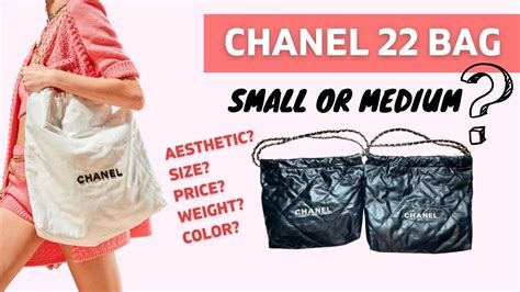 chanel 22 sizes comparison